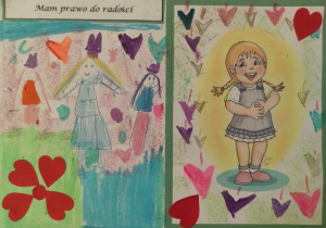 Praca plastyczna przedstawiająca: ,,Prawo do radości".