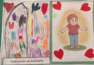 Praca plastyczna przedstawiająca: ,,Prawo do niewiedzy".