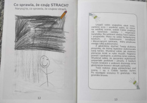 Rysunek wykonany przez dziecko w książeczce