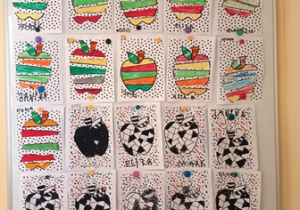 Galeria prac wykonanych przez dzieci - próba zilustrowania emocji pozytywnych i negatywnych