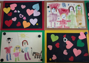 prace dzieci na temat prawa do życia w rodzinie oraz do miłości i ciepła