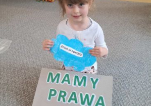 Maja prezentuje chmurkę z prawem do życia w pokoju