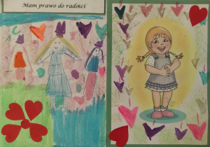 Praca plastyczna przedstawiająca: ,,Prawo do radości".