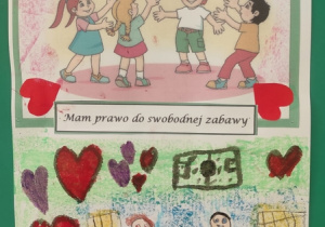 Praca plastyczna przedstawiająca: ,,Prawo do swobodnej zabawy".