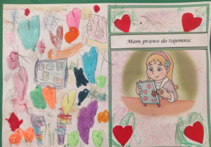 Praca plastyczna przedstawiająca: ,,Prawo do tajemnic".