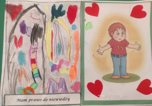 Praca plastyczna przedstawiająca: ,,Prawo do niewiedzy".