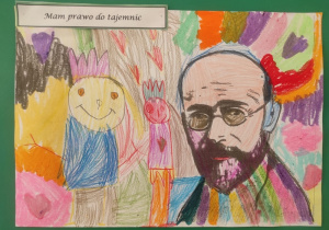 Praca plastyczna przedstawiająca: ,,Prawo do tajemnic".