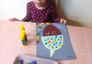 Lila w trakcie pracy