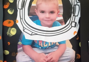 Szymek jako astronauta