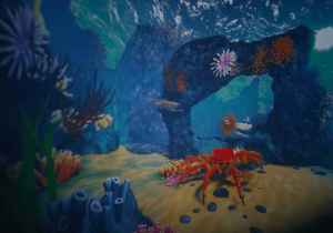 Obraz z bajki wyświetlanej w namiocie