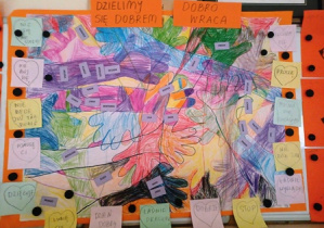 Zbiorowa praca plastyczna "Dzielimy się dobrem"