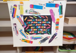 Plakat wspólnie stworzony przez dzieci
