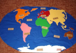 Kontynenty na mapie świata